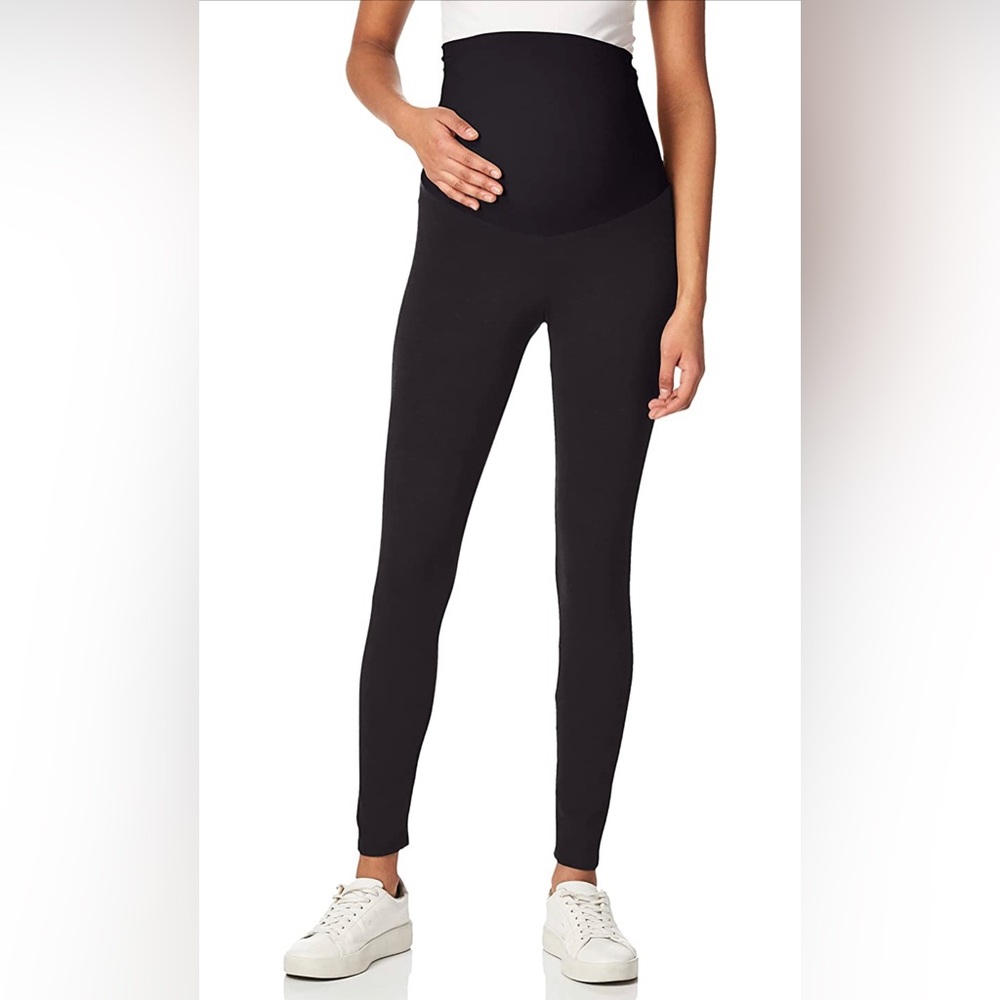 Motherhood Maternity Women's Stretch Full Length Belly Leggings, Black, Size: XL